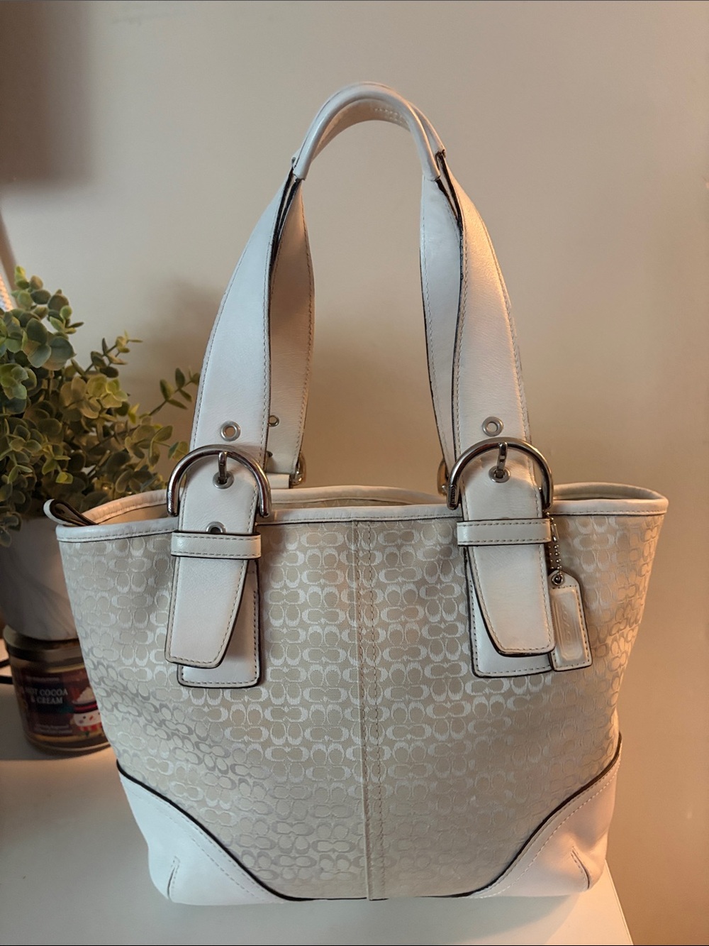 Vintage Coach Soho Signature Jacquard Tote Bag 🤍
